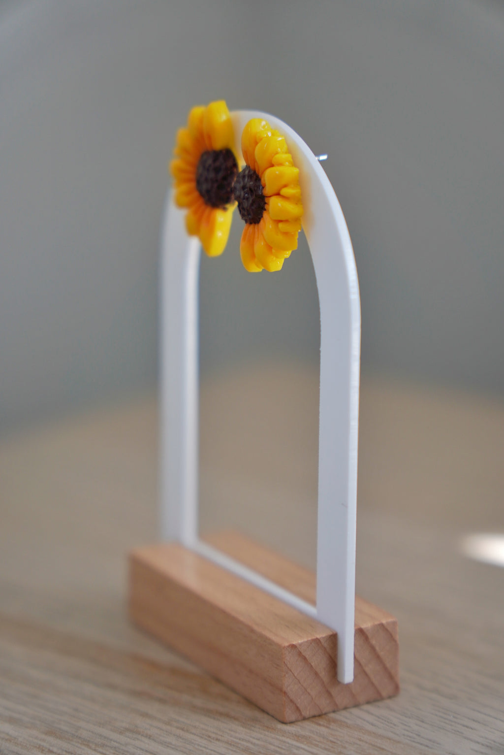 Sunflower Polymer Clay Stud Earrings