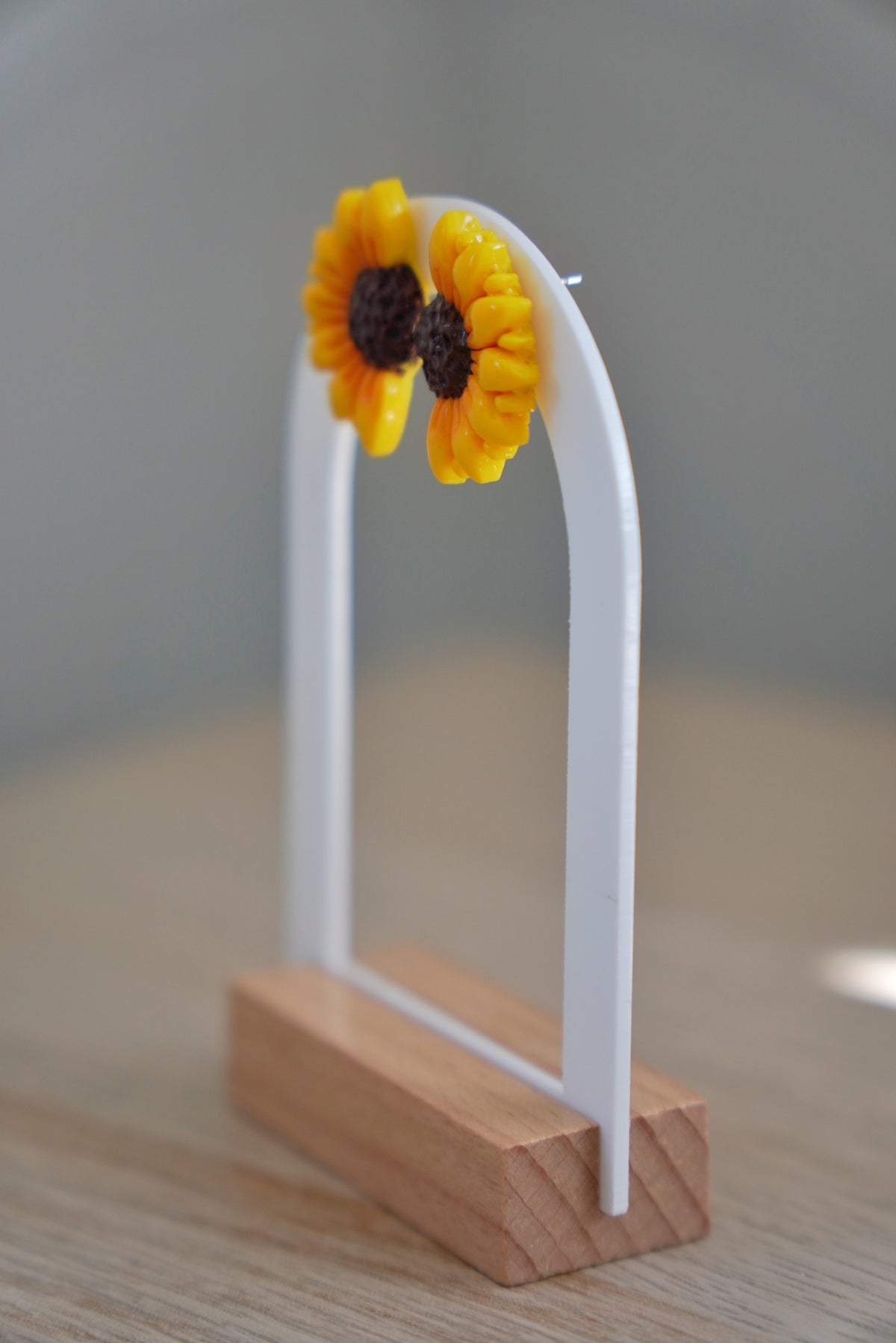 Sunflower Polymer Clay Stud Earrings